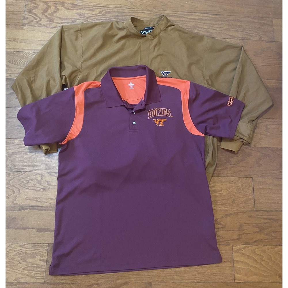 Golf Virginia Tech Hokies Zero Restriction Performance Jacket & Polo Large